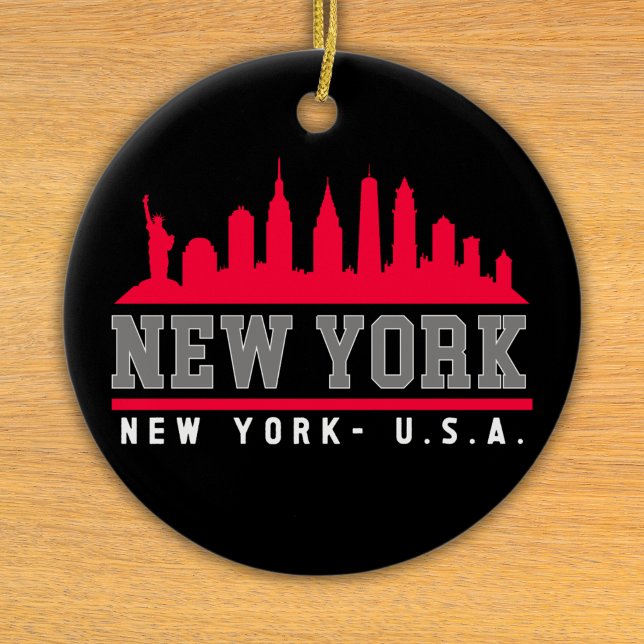 New York City Skyline City Keramik Ornament (Von Creator hochgeladen)