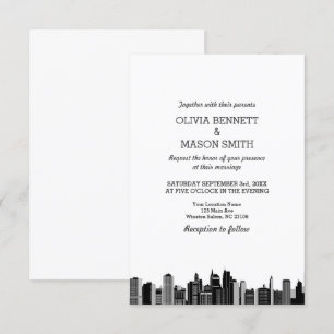 New York City Skyline Cityscape Hochzeit Einladung