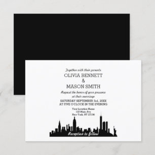 New York City Skyline Cityscape Hochzeit Einladung