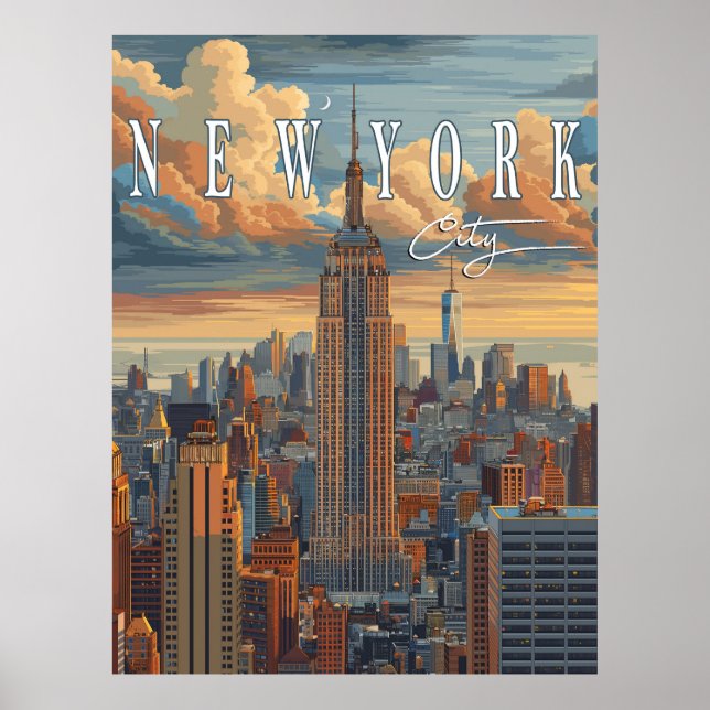 New York City Skyline - Ein Plakat zur Erinnerung (Vorne)