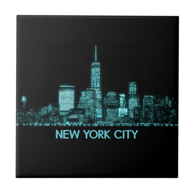 New York City Skyline Fliese (Vorderseite)