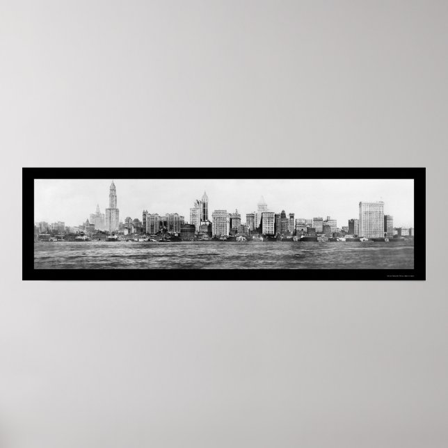 New York City Skyline Foto 1911 Poster (Vorne)