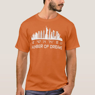 New York City Skyline GPS koordiniert Manhattan T-Shirt
