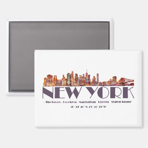New York City Skyline. Gründungsmitglieder und Koo Magnet