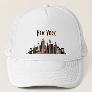 New York City Skyline Hat Truckerkappe