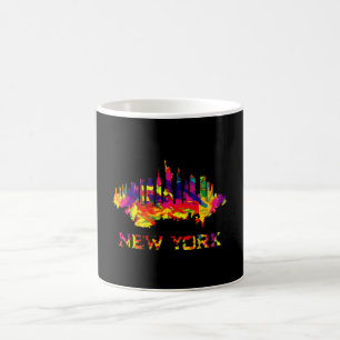 New York City Skyline hell bunt Kaffeetasse