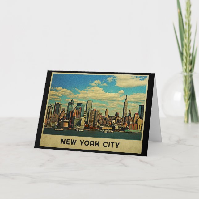 New York City Skyline Karte (Vorderseite)