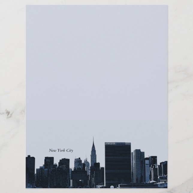 New York City Skyline Letterhead (Vorderseite)
