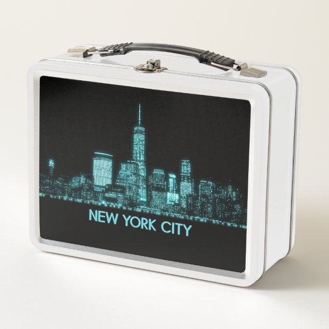 New York City Skyline Metall Brotdose (Vorderseite)