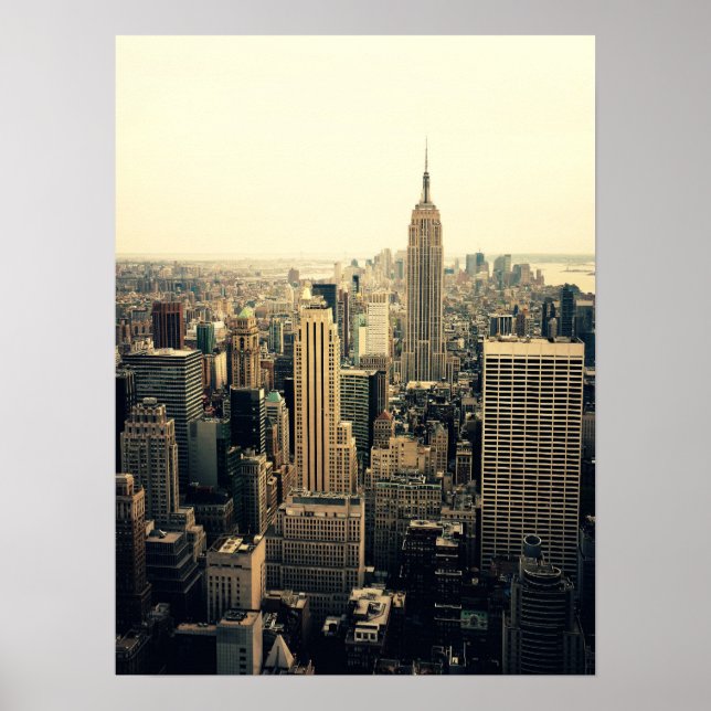 New York City Skyline Midtown, Mittel Poster (Vorne)