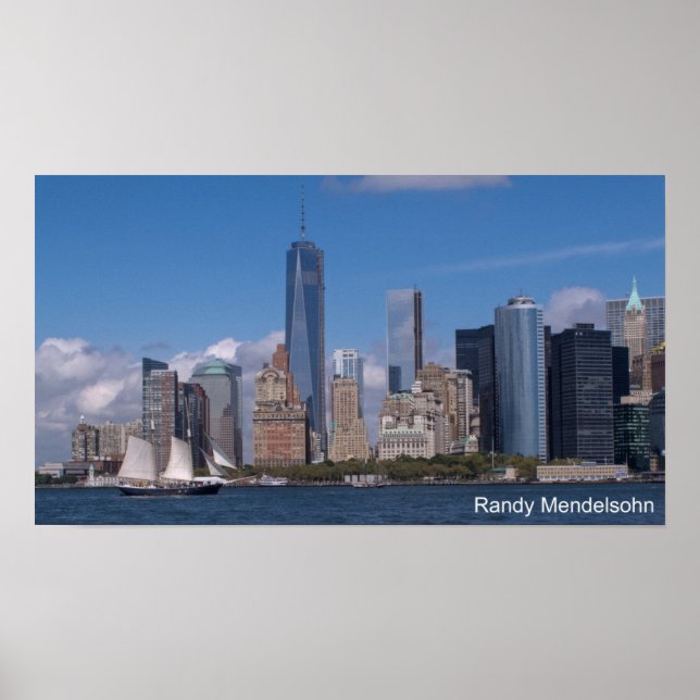 New York City Skyline mit Freedom Tower Poster (Vorne)