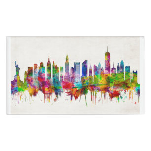 New York City Skyline Namenschild