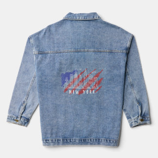 New York City Skyline New Yorker New Yorker Ameri Jeansjacke