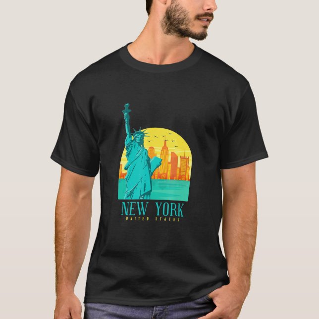 New York City Skyline Nyc New Yorker City City Cit T-Shirt (Vorderseite)