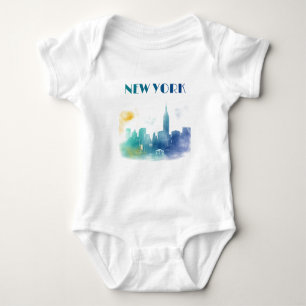 New York City Skyline NYC Travel America Liberty Baby Strampler