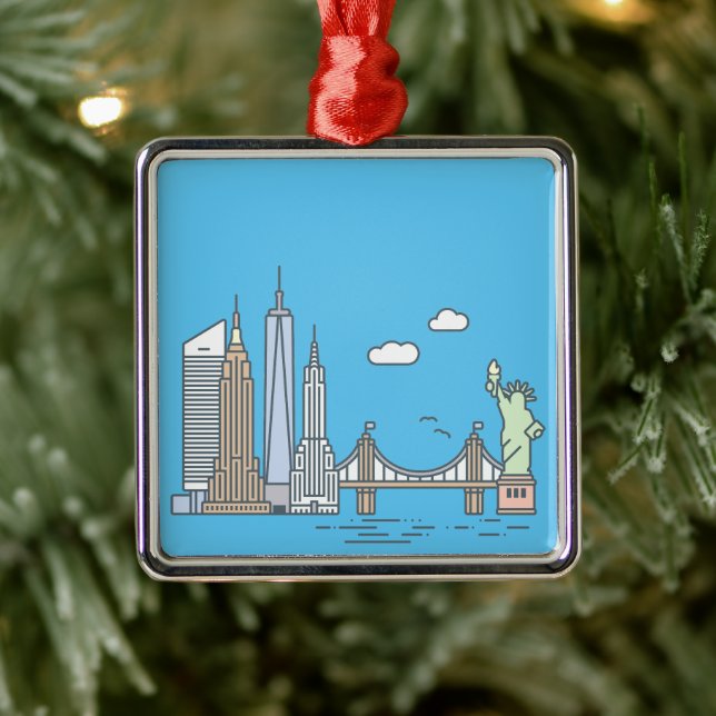 New York City Skyline - Ornament (Baum)