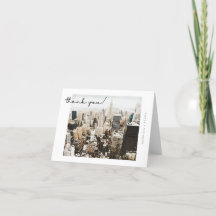 NEW YORK CITY Skyline Postcard Style Vielen Dank