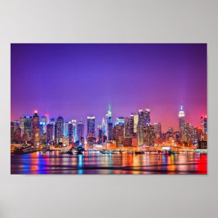 New York City Skyline Poster (Farbe)