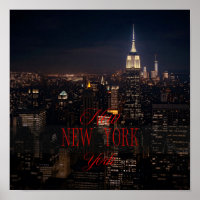 New York City Skyline Poster - Moderne Kunst Pri