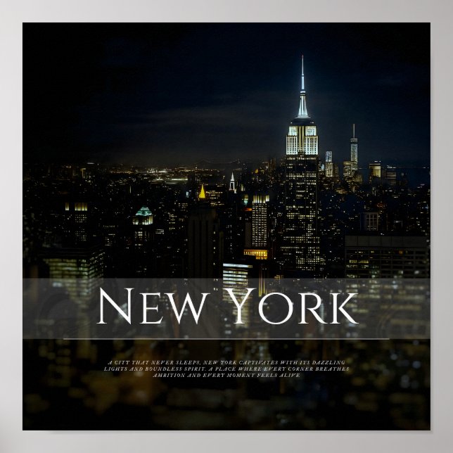 New York City Skyline Poster - Moderne Kunst Pri (Vorne)