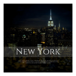 New York City Skyline Poster - Moderne Kunst Pri