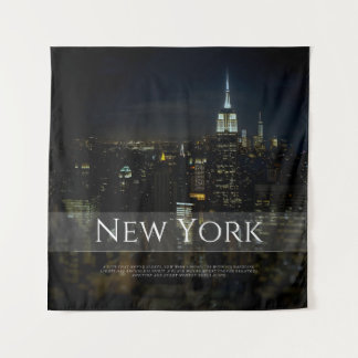 New York City Skyline Poster - Moderne Kunst Pri Wandteppich