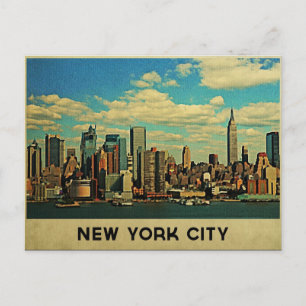 New York City Skyline Postkarte