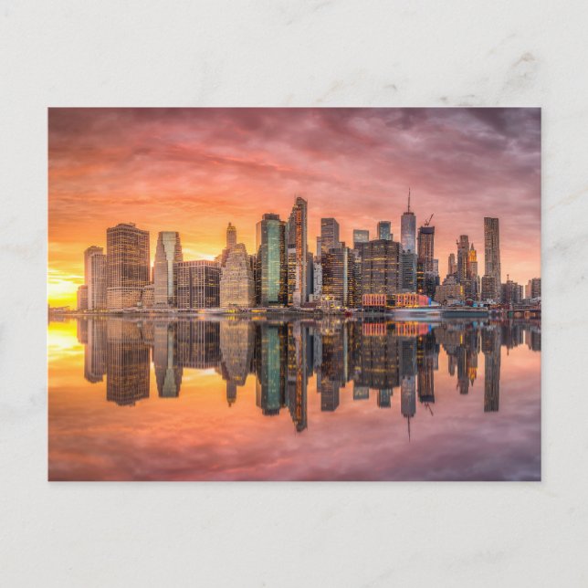 New York City Skyline Postkarte (Vorderseite)