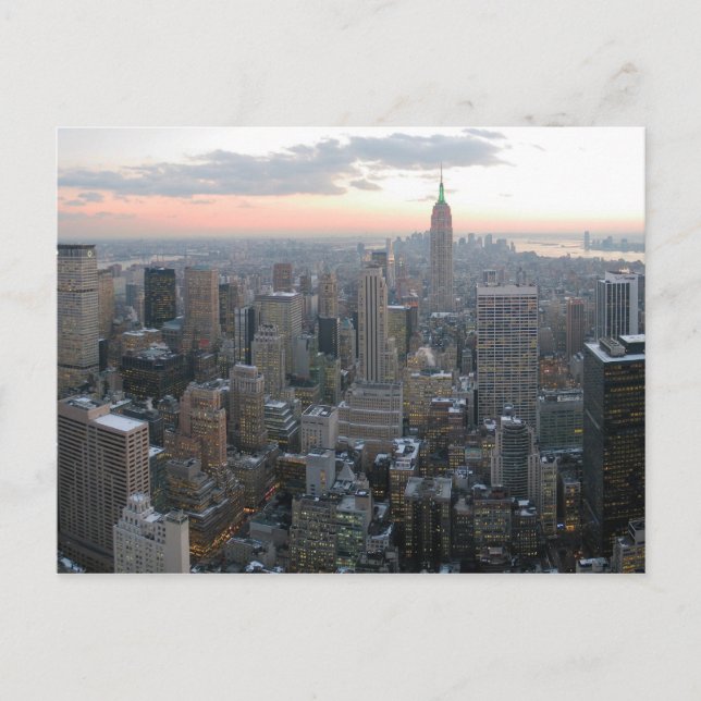 New York City Skyline Postkarte (Vorderseite)
