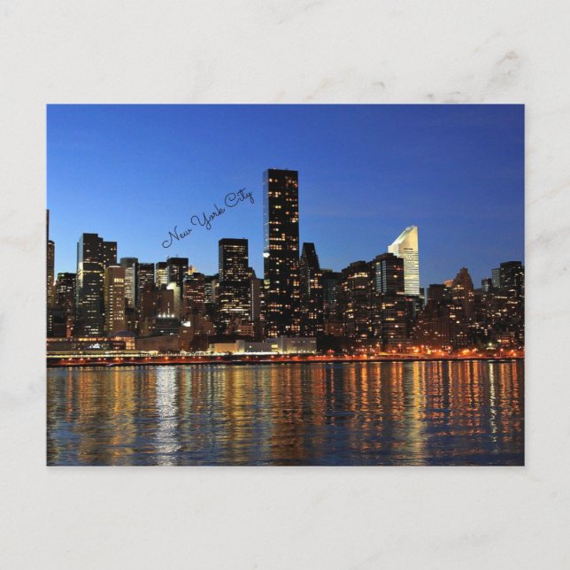 New York City Skyline Postkarte (Vorderseite)