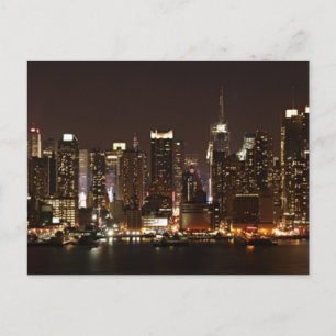 New York City Skyline Postkarte