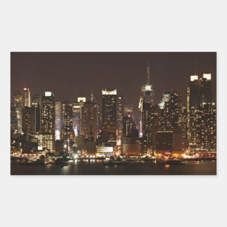 New York City Skyline Rechteckiger Aufkleber