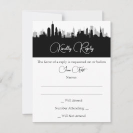 New York City Skyline Response Card RSVP Karte