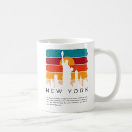 New York City Skyline Retro Style Urban Kaffeetasse