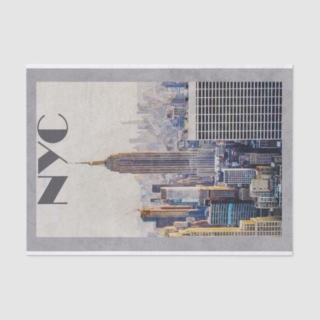 New York City Skyline Seidenpapier (Vorderseite)