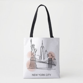 New York City Skyline Tote Bag für Frauen