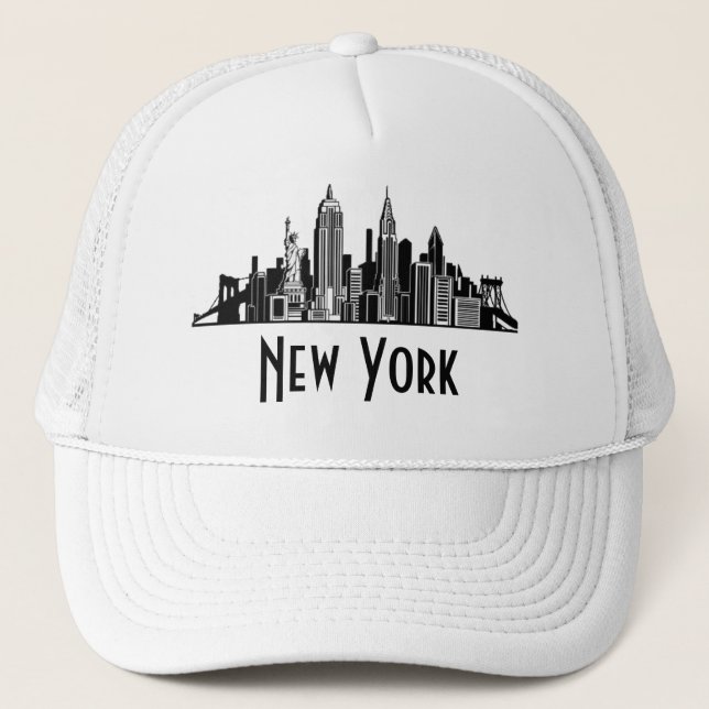 New York City Skyline Truckerkappe (Vorderseite)