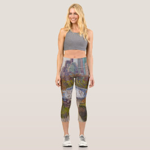 New York City Skyline und Central Park Capri Leggings
