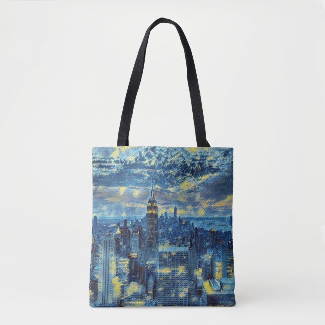 New York City Skyline Van Gogh Starry Night Art (Vorderseite)