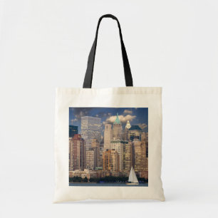 New York City Skyline von Hudson River Tragetasche