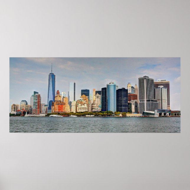 New York City Skyline/W Fredom Tower Poster (Vorne)