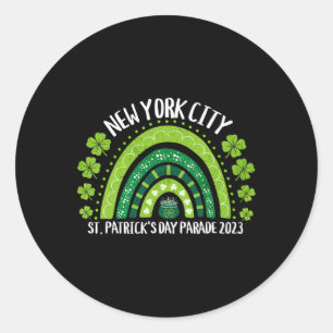 New York City St. Patrick's Day Parade Passende Fa Runder Aufkleber