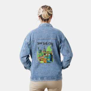 New York City statue of liberty Travel Art Jeansjacke