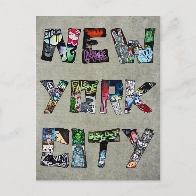 New York City Street Art Postkarte (Vorderseite)