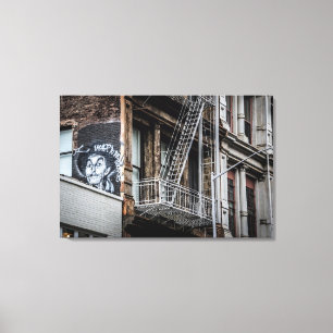 New York City Street Graffiti Foto Leinwanddruck