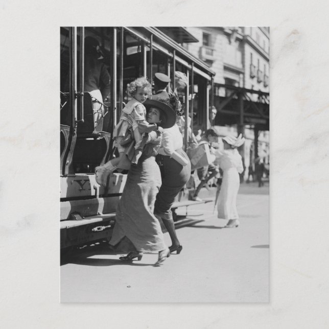 New York City Streetcar, 1913 Postkarte (Vorderseite)