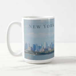 New York City Sunny Skyline Harbor Kaffeetasse