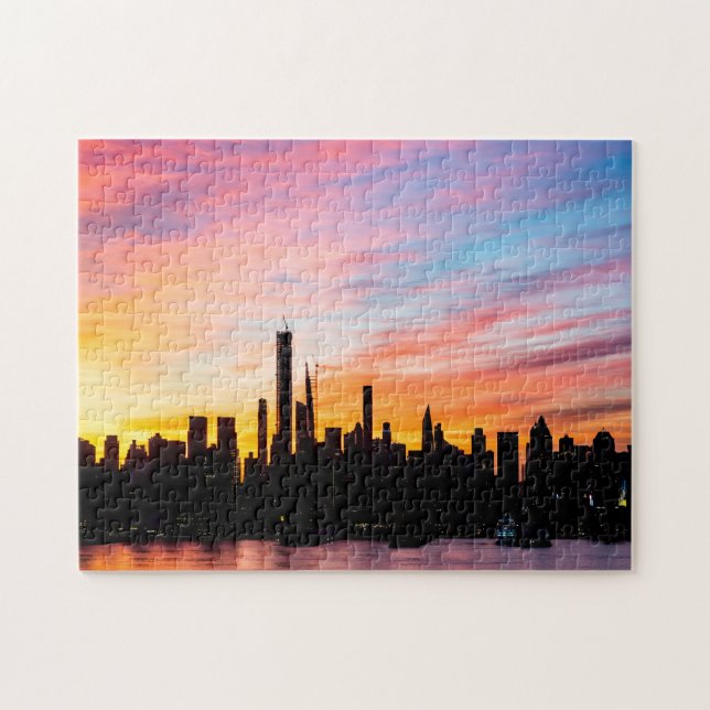 New York City Sunrise - 30 Jahre Timelapse Puzzle (Horizontal)