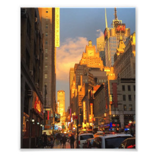 New York City Sunset Midtown Theater District NYC Fotodruck