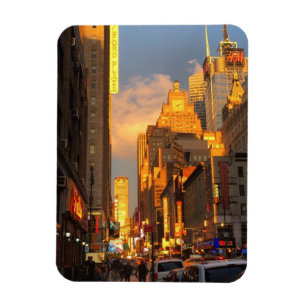 New York City Sunset Midtown Theater District NYC Magnet
